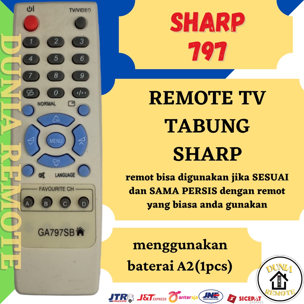 Remot / Remote SHARP TV TABUNG ALEXANDER Piccollo iioottoo SLIM FLAT SERIES no setting