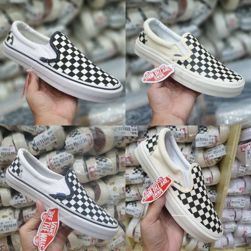 SEPATU VANS CHECKERBOARD SLIP ON KLASIK OG TERLARIS TERMURAH