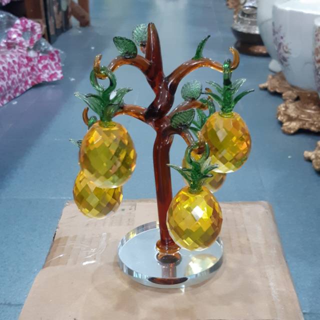 Jual pajangan buah kristal-Jual pajangan kristal-Dekorasi meja-Dekorasi rumah