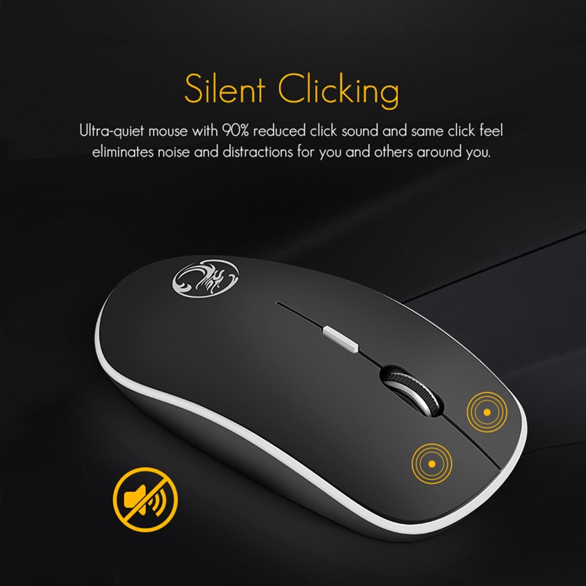 Super Slim Silent Optical Wireless Mouse 2.4GHz 1600DPI