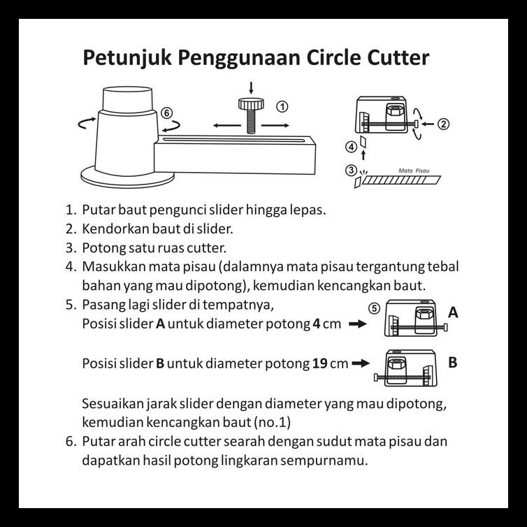

Pin Circle Cutter - Sun Indonesia Komplit