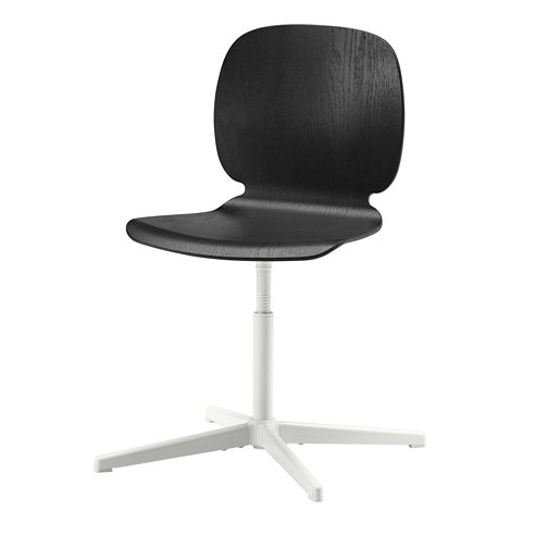 Ikea SVENBERTIL Kursi putar, hitam/Balsberget putih