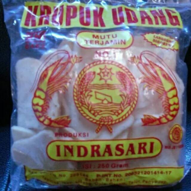 

Kerupuk mentah krupuk udang oval kancing Indrasari 250 gram khas Cirebon