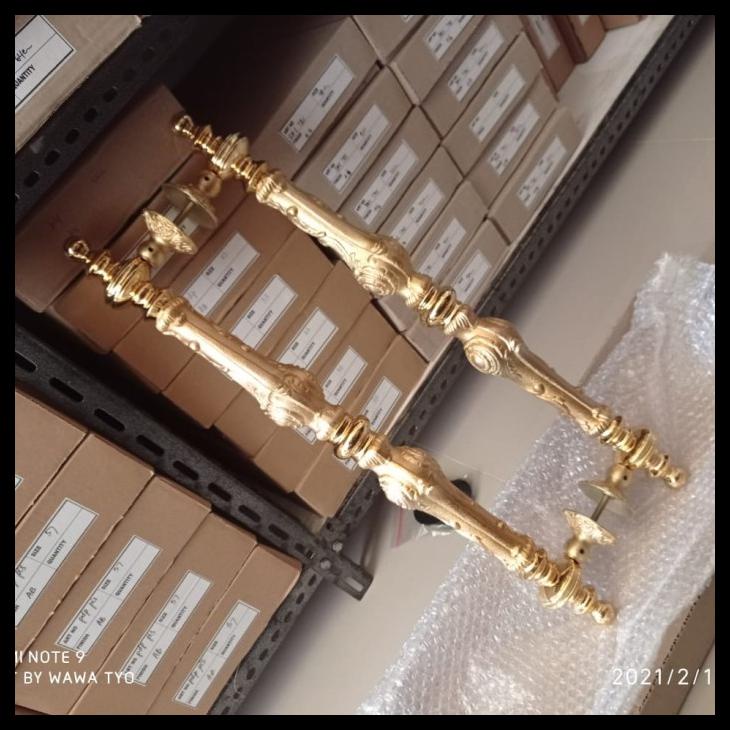 GAGANG PINTU RUMAH / HANDLE PINTU RUMAH BATIK GOLD 66 CM