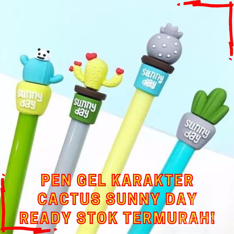 

PEN GEL KARAKTER CACTUS SUNNY DAY KAKTUS LUCU BOLPEN UNIK PENA IMUT TERMURAH READY COD