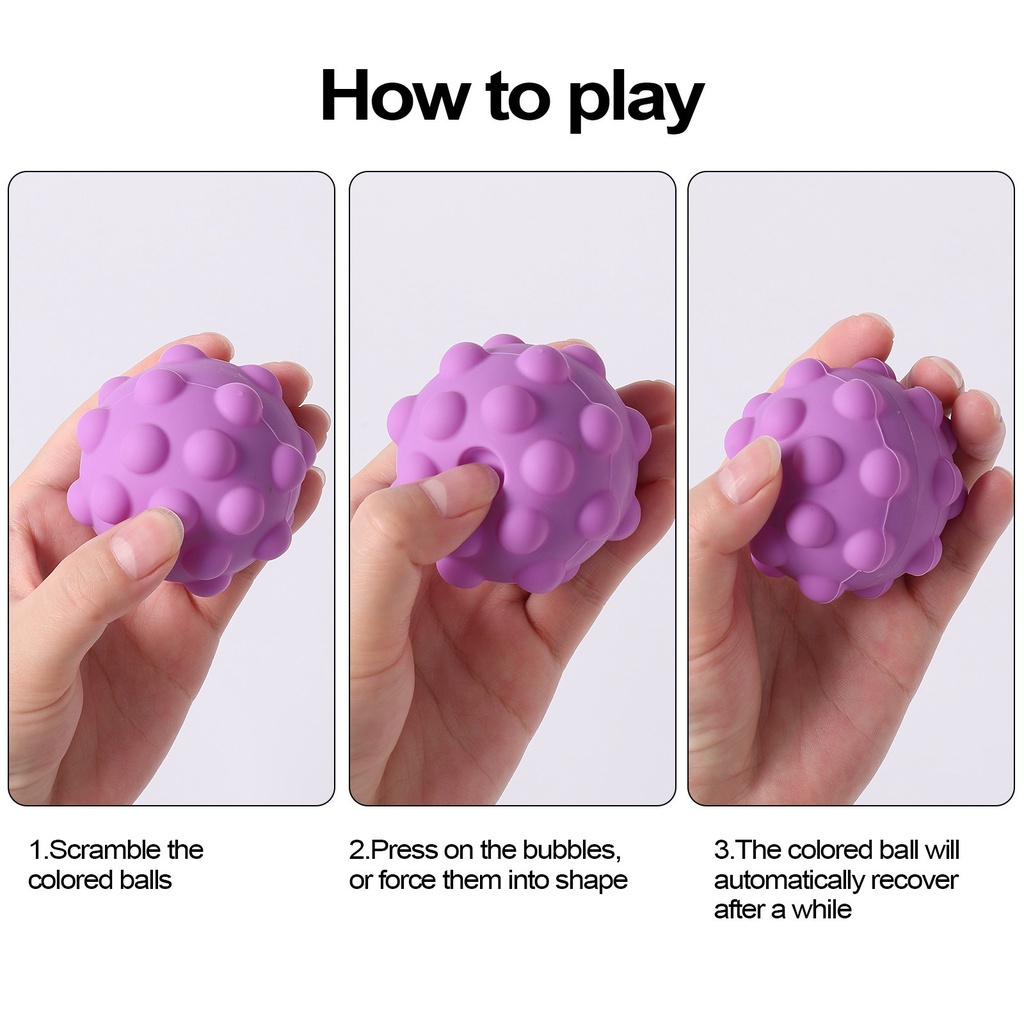 Pop It Murah Mainan Bola Remas 3D Bahan Silikon Anti Stress Untuk Mainan Penghilang Stress-5