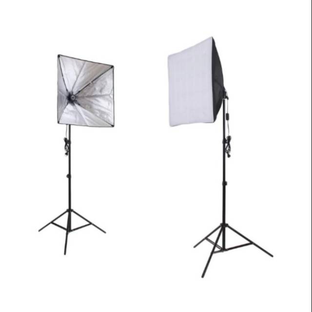 Paket continuous lighting softbox + stand softbox light stand