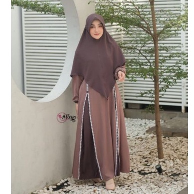 GAMIS SET KHIMAR ALLESYA BY ALLEYA RENDA S M L XL XXL OVERSIZE ELEGANT MODEL SET SYARI TERBARU