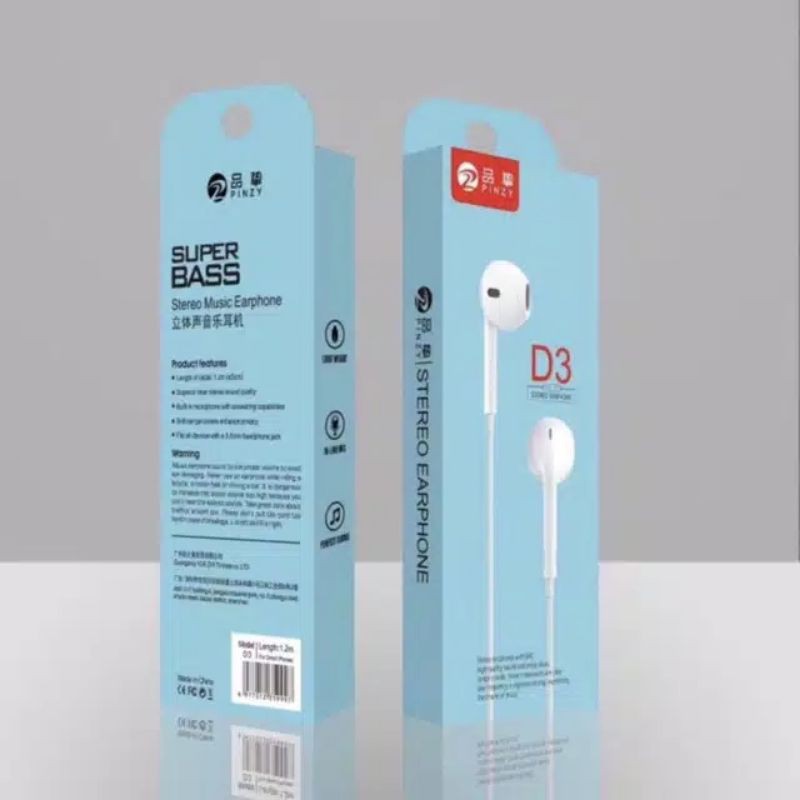 Stereo Earphone PINZY Original D3 Series