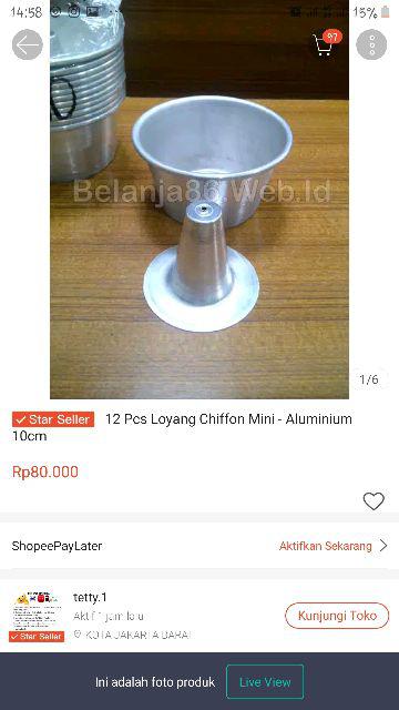 12 Pcs Loyang Chiffon Mini - Aluminium 10cm