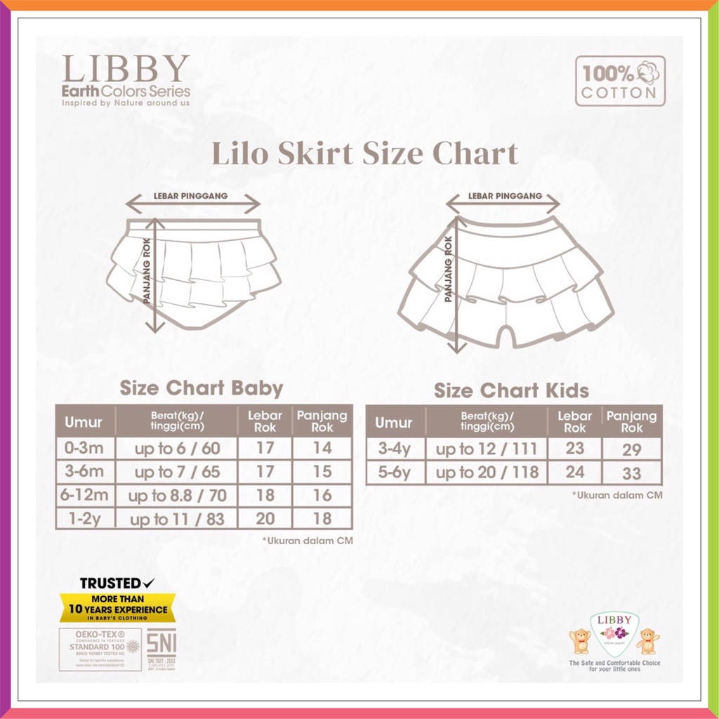 LIBBY LILO SKIRT / LIBBY CELANA ROK ANAK / BAWAHAN LIBBY ❤ Fashionbabies ❤