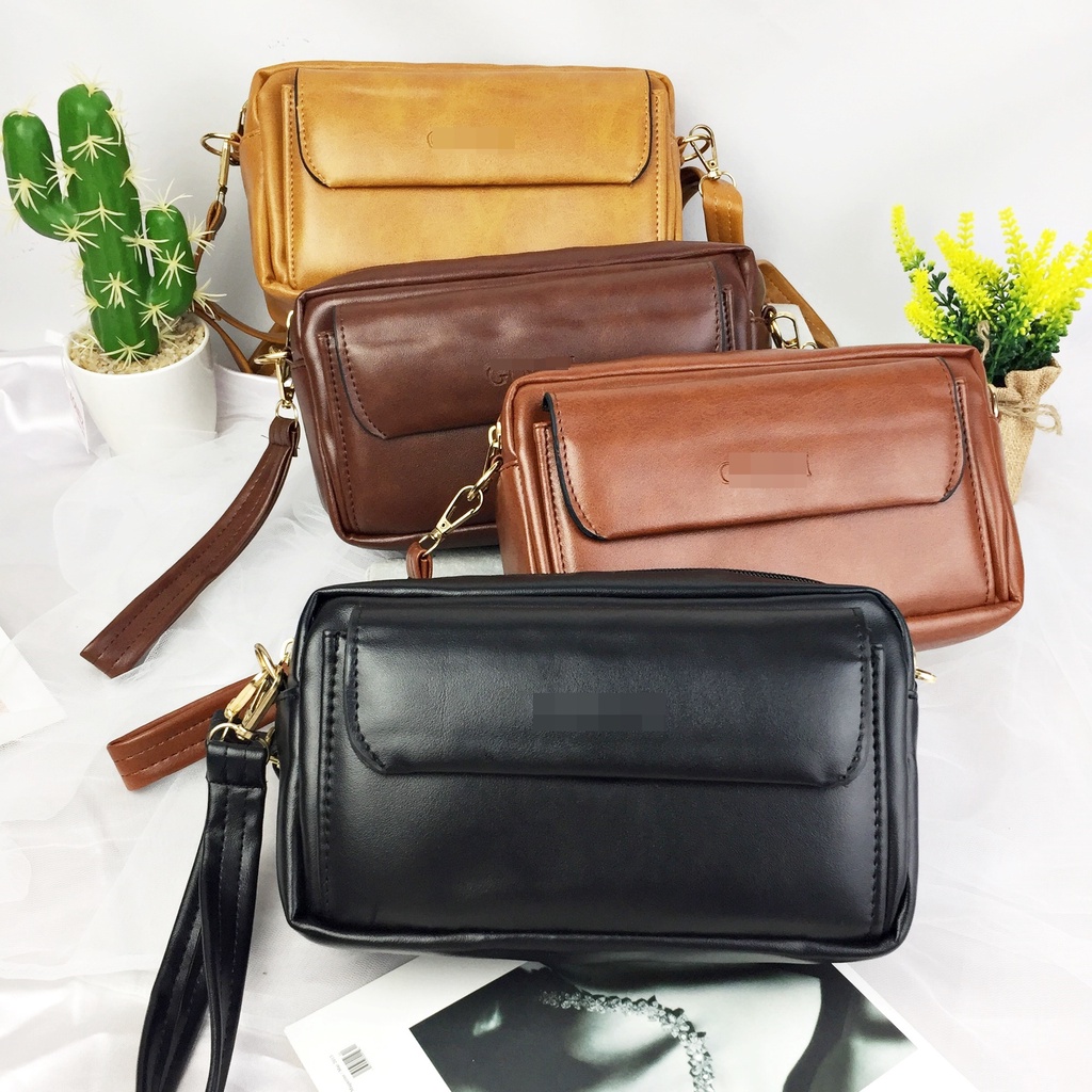 Tas Selempang Wanita Multifungsi Premium Lokal Kulit Pedro Sling Bag KT029