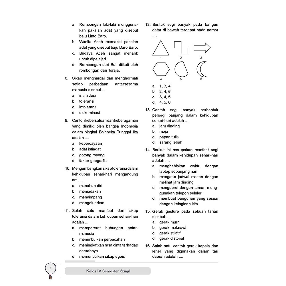 Buku Latihan Soal Tematik Sd Kelas 4 Semester Genap Incer Shopee