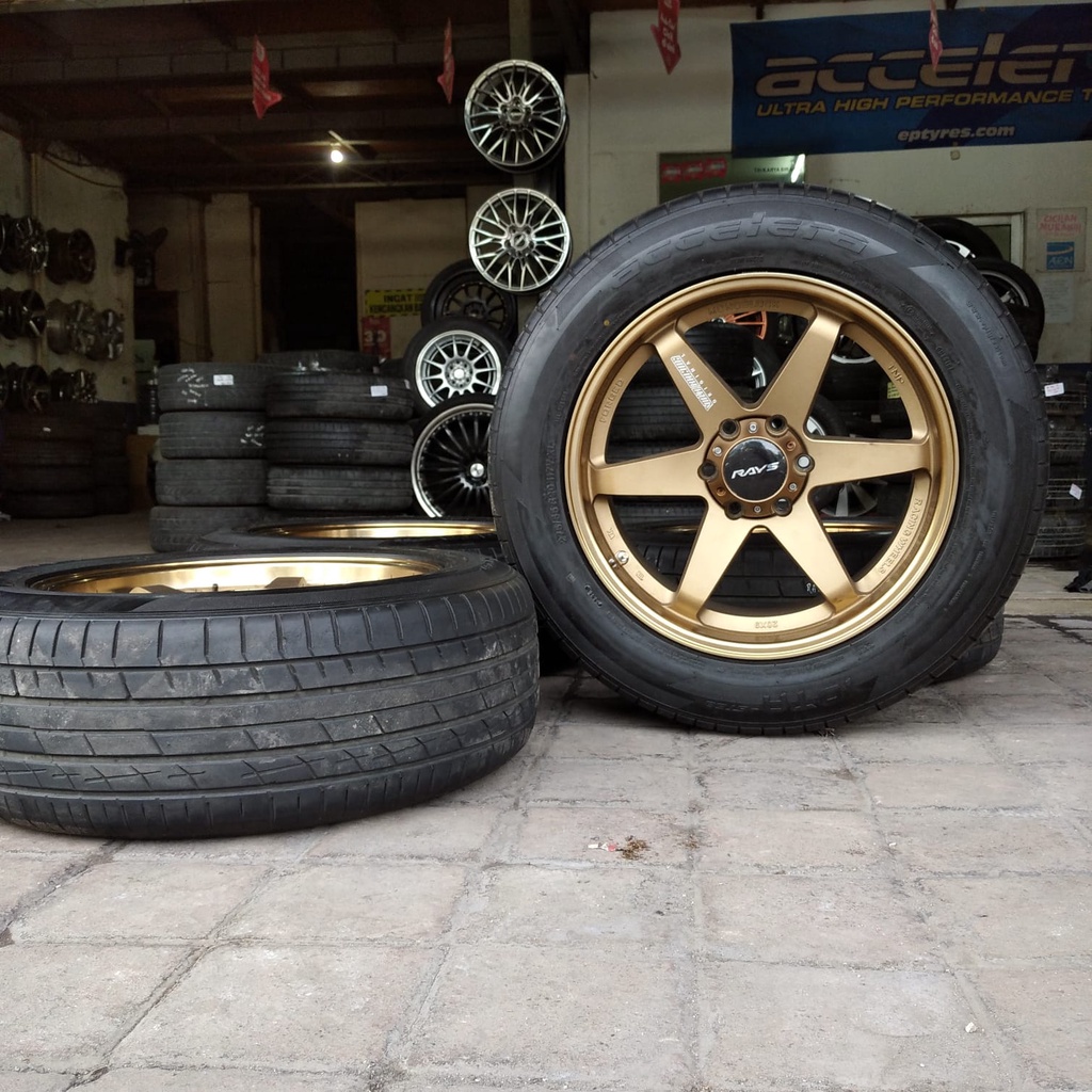 VELG SECOUND COPOTAN MOBIL FORTUNER PAJERO MODEL RAYS TYPE TE37 RING 20 LEBAR 9 PCD 6X139,7 ET 18 BR