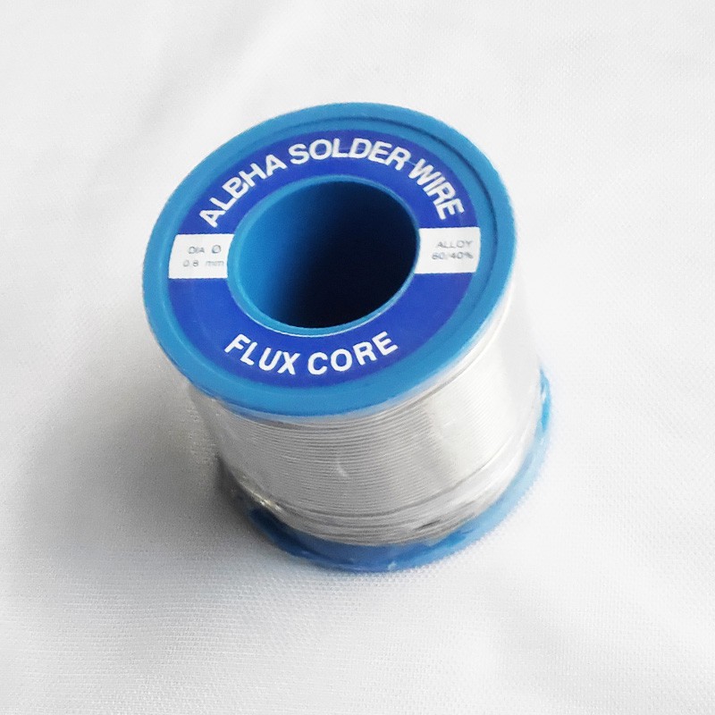 2 METER TIMAH SOLDER ALPHA 0.8MM 60/40 SOLDER WIRE FLUX CORE