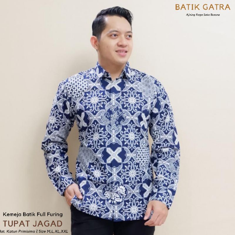 BATIK PRIA LENGAN PANJANG TUPAT JAGAD LAPIS FURING