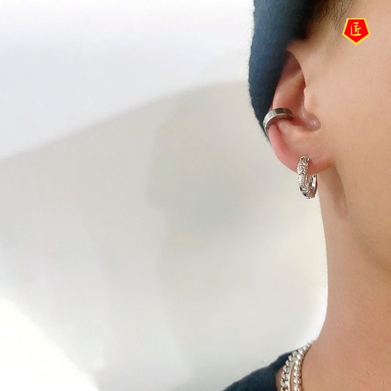 [Ready Stock]Personality Hip Hop Tiger Earrings 2021 New Fashion