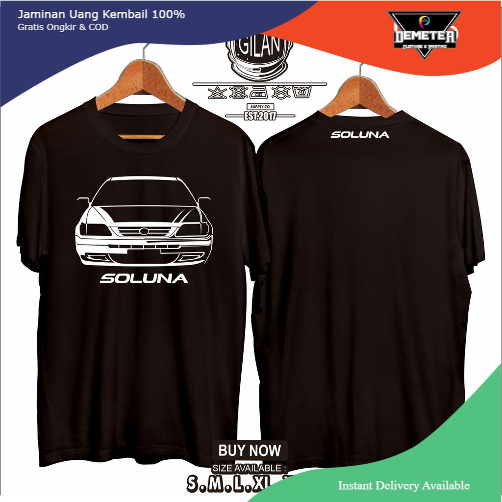 Kaos Baju Mobil Soluna Toyota Sedan Racing Otomotif - Demeter.Cloth
