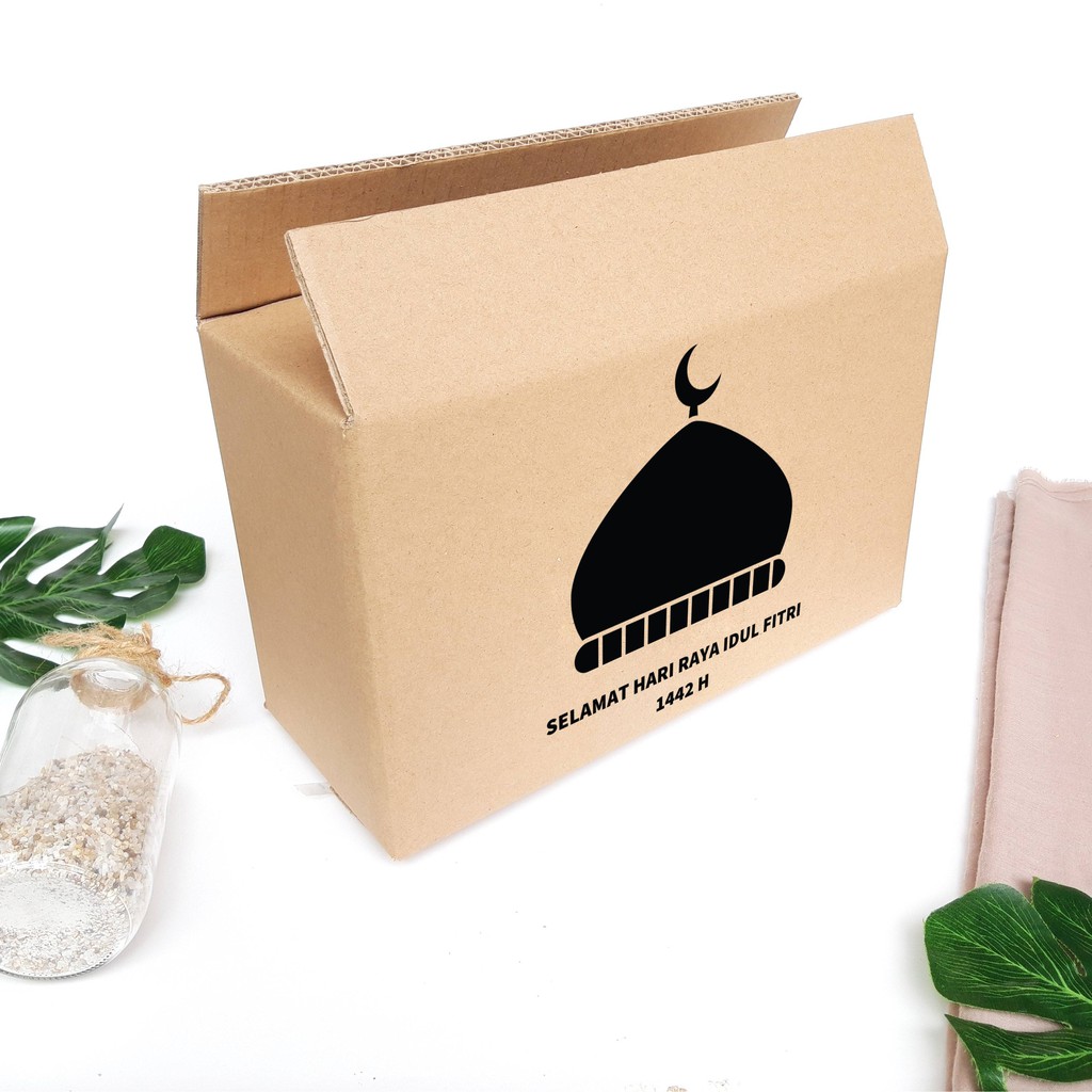 

Kardus Parcel Lebaran Ukuran 35 x 20 x 30 Kardus Standar Polos Sablon Hampers Lebaran
