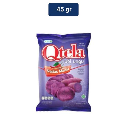 Qtela Keripik Singkong Ubi Ungu Pedas Manis 45 gr