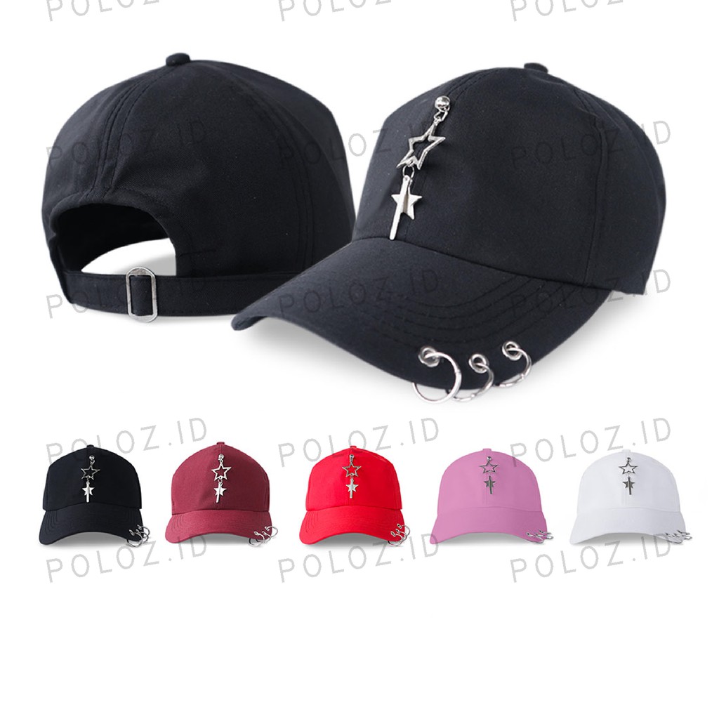 TERMURAH TOPI RING RANTAI KOREA TOPI ANTING KOREA TOPI RING BESI RANTAI KOREA TOPI BASEBALL RING