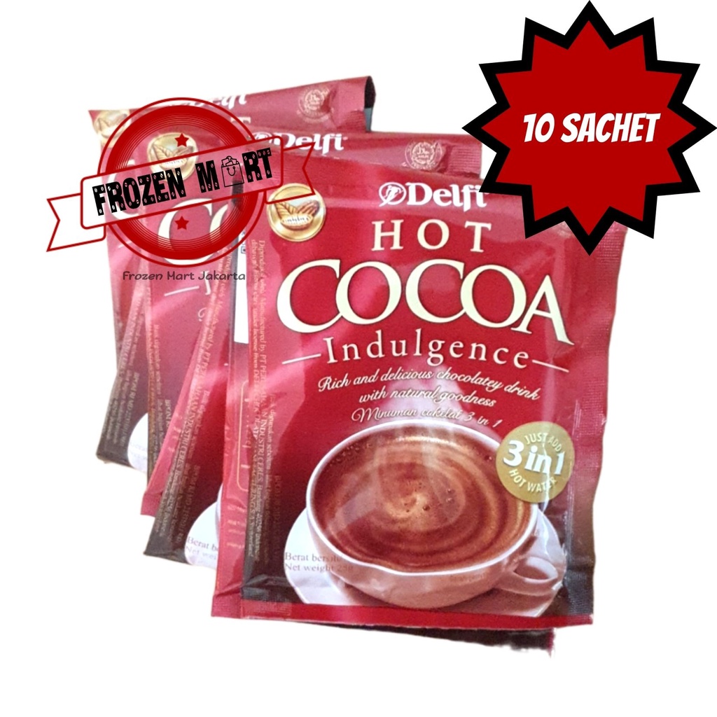 

DELFI Hot Cocoa / Chocolate Drink / Minuman Coklat Isi 10Sachet @25Gr