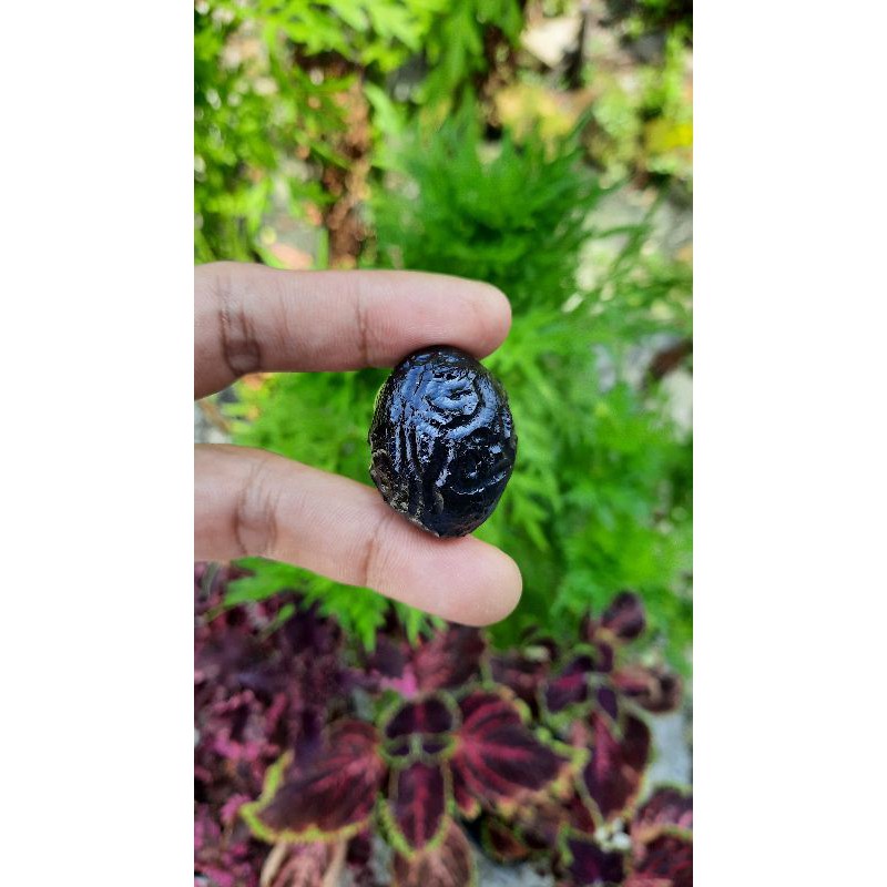 Natural batu satam asli belitung bentuk kurma + memo