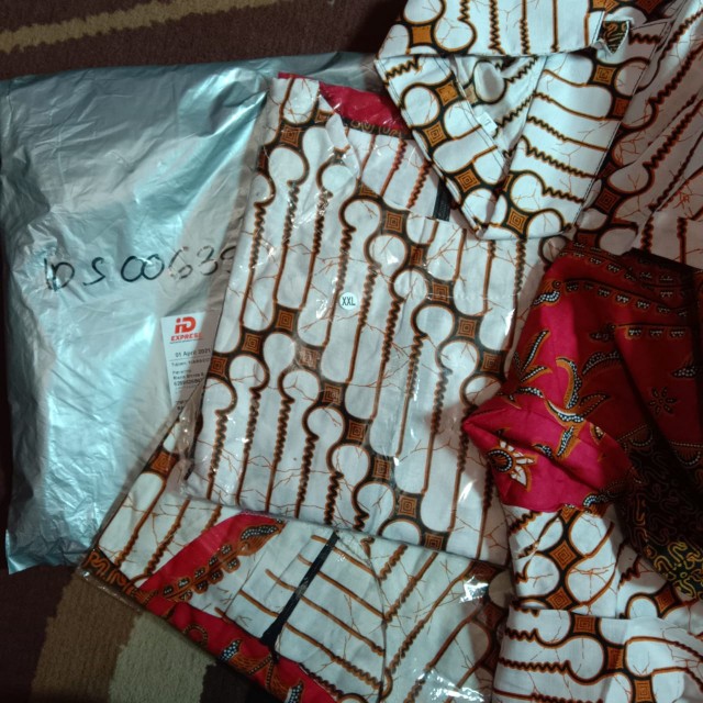 Batik Couple Keluarga Sania Ruffle Ori Ndoro Jowi Dnt Motif Garuda Merah