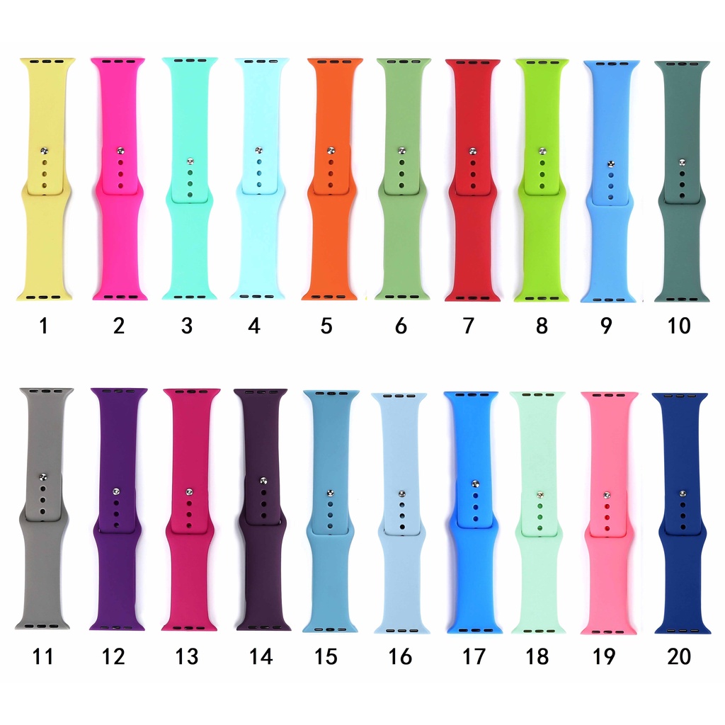 (S/M) tali silikon lembut untuk Apple Watch 41/40/38mm 49/45/44/42mm Seri 8/7/SE/6/5/4/3/2/1