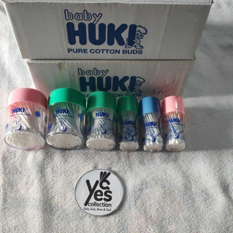 Huki Stik tabung tempat 100 pcs 50 ml Extra Fine Cotton Bud baby koreng kuping telinga bayi dewasa