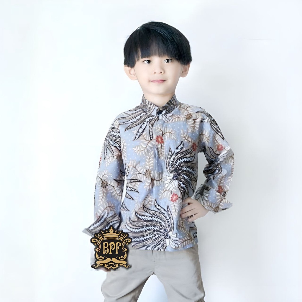Kemeja Batik Anak Lengan Panjang Usia 1-12 Tahun Batik Puser Kemeja Batik Anak Laki Laki Terbaru