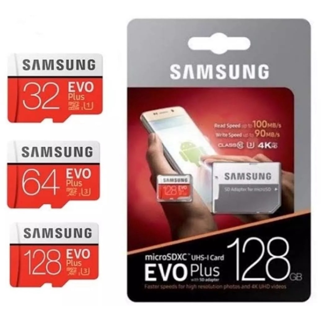 Memory Card-MMC Micro SD Samsung MicroSD Evo Plus 8GB-16GB-32GB-64GB-128GB 95MB/s-Support All Smartphone-Samsung-Oppo-Vivo-Xiaomi-Realme / Memory Card Android