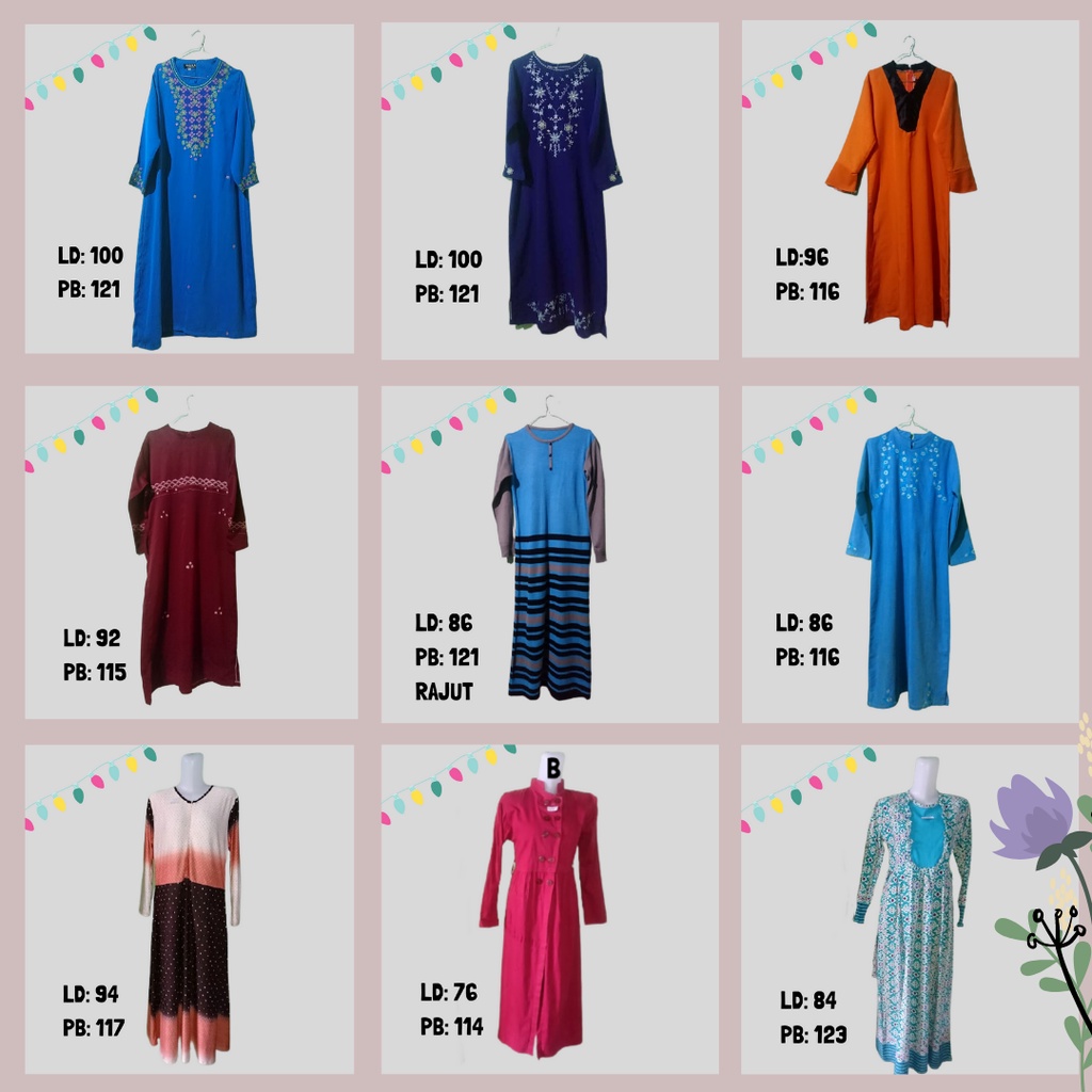 ❤️ OBRAL CUCI GUDANG PRELOVED❤️ GAMIS WANITA MURAH 30K | DRESS MUSLIM | BAJU PANJANG | DRESS | PAKAI