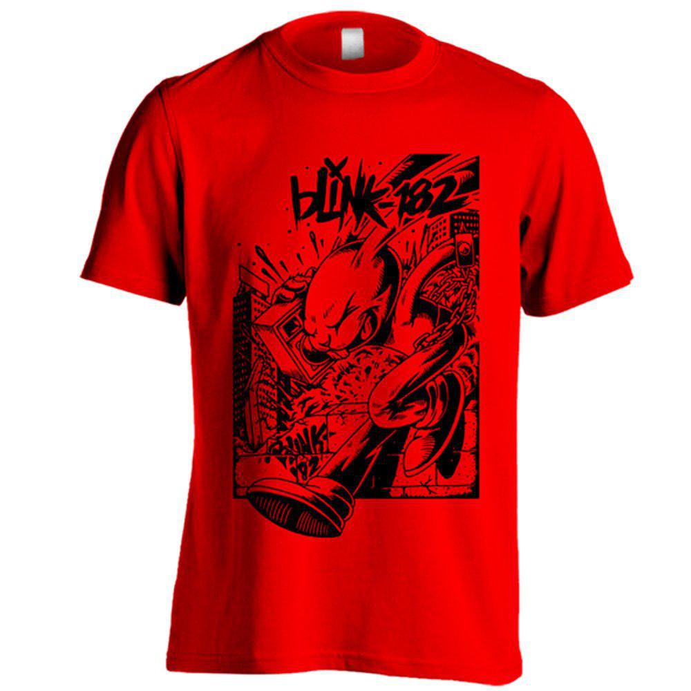 Kaos Band Blink 182 C08 - Merah Ukuran SM L XL XXL Bju Distro Musik