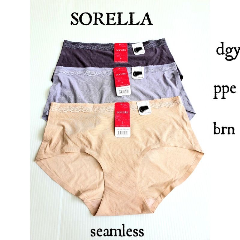 CELANA DALAM / CD WANITA SEAMLESS SORELLA 6252 - Model Boxshort - Size M L EL(XL)