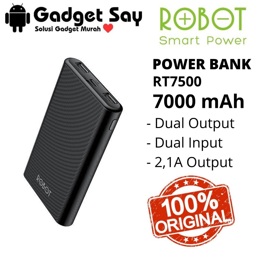Powerbank ROBOT RT7500 7000 mAh Dual Output