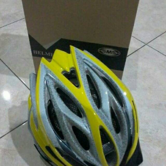 HELM NUKEHEAD SMS SILVER / YELLOW