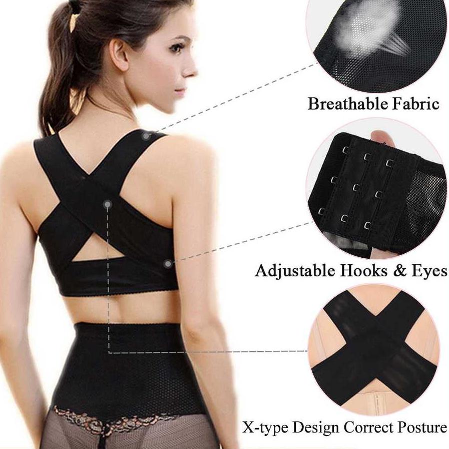 ֍ Korset Penyangga Dada Penahan Payudara Wanita/Bra Koreksi Punggung ♕