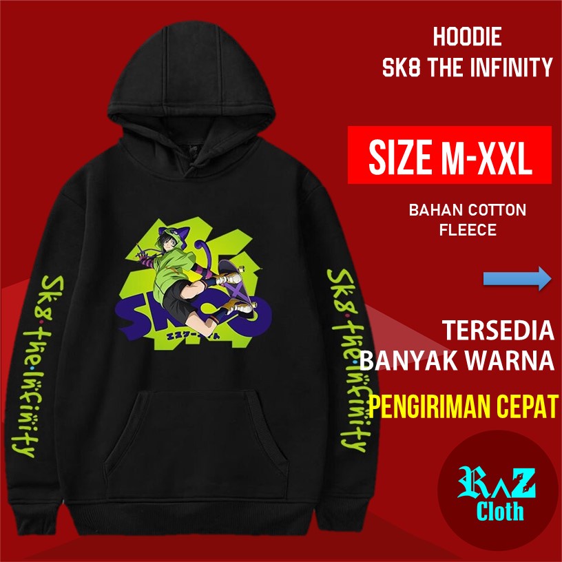 Pullover Hoodie Miya Chinen Anime SK8 The Infinity Papan Selancar Skateboard