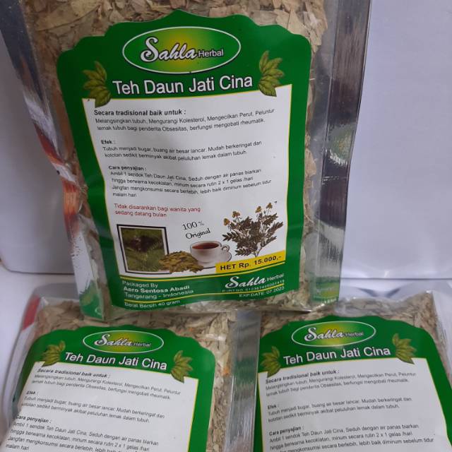 

Paket Daun Teh Jati Cina Sahla 10bks@40grm