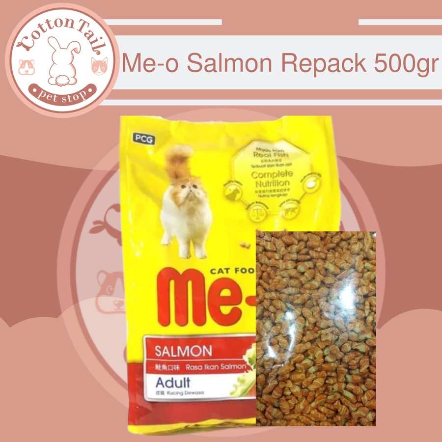 Makanan Kucing Me-o Adult Salmon Repack 500gr - Adult Cat Food Salmon