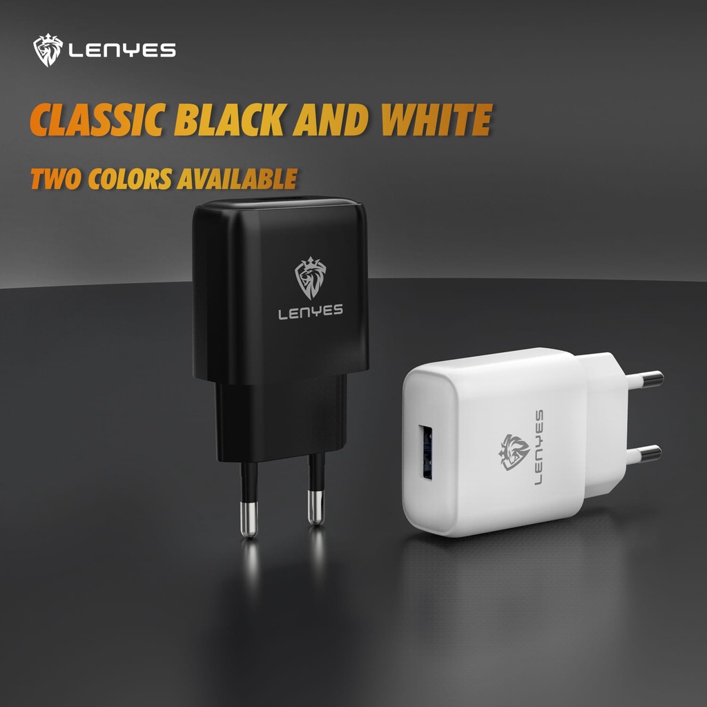 LENYES LCH349 Adaptor charger 5V 1,2A 1 USB batok cas HP, speaker, headset Bluetooth, powerbank, dll original