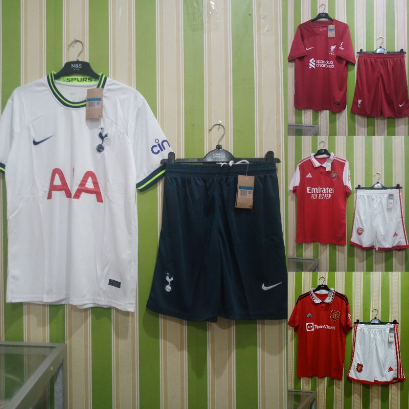 Set.G.O IMPORT - PAKET SETELAN JERSEY CELANA BOLA MADRID BARCA MU MILAN CHELSEA DLL