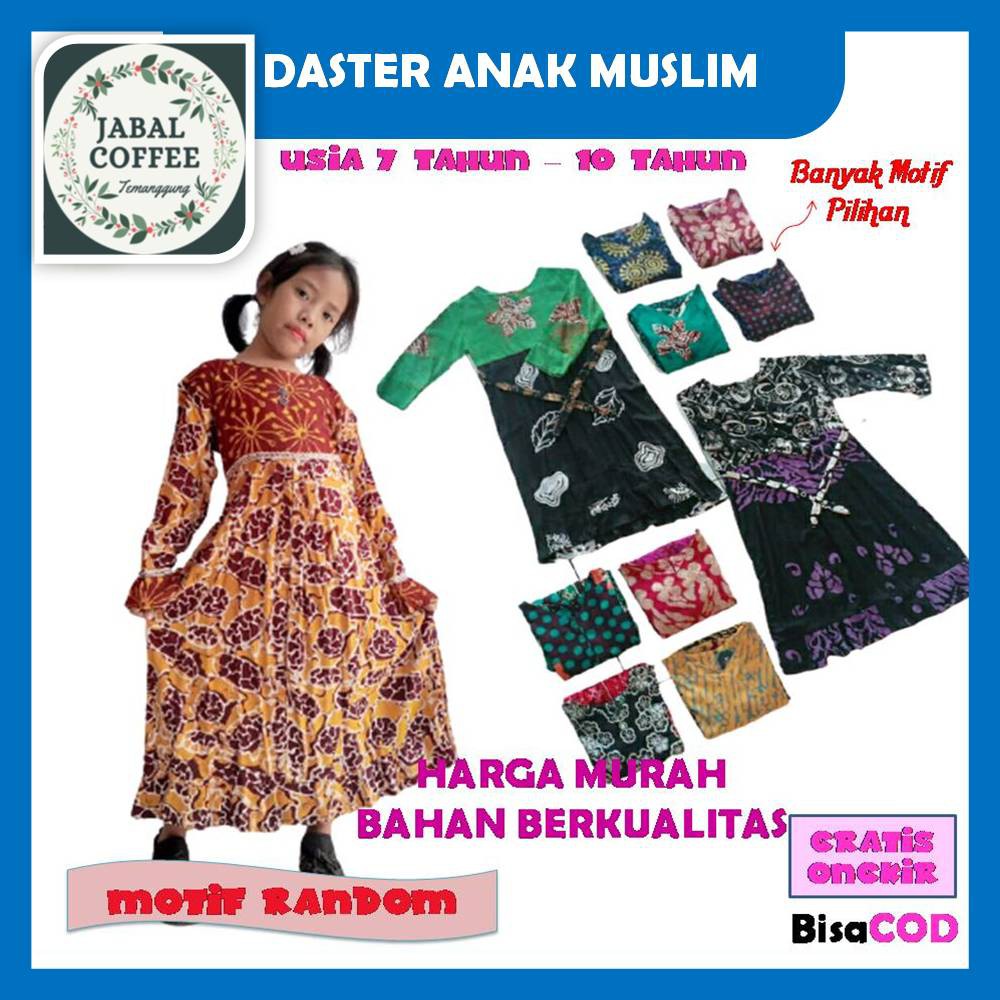 Daster Batik Anak Cewek Tanggung 7-10 Tahun / Daster Batik Anak Anak Lengan Panjang Perempuan Murah