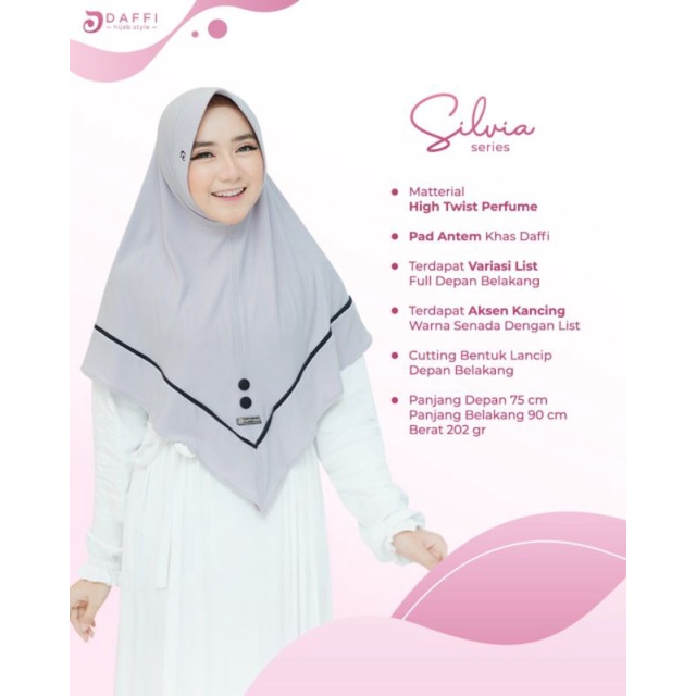 Hijab Daffi Silvia SERIES hijab intan jilbab instan hijab cantik cocok untuk daily maupun formal ata