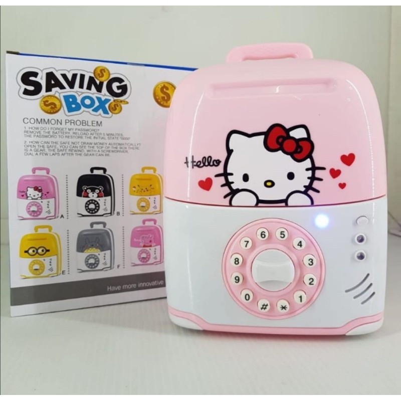 PROMO SAVING BOX / CELENGAN BRANKAS MODEL KOPER HELLO KITTY DORAEMON