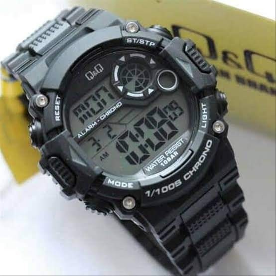 Tali jam tangan tali karet Rubber strap Jam QQ Q&amp;Q M147 M-147 M 147 Hitam