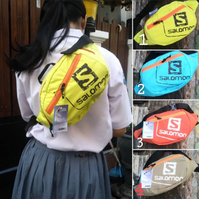 Tas pinggang waist bag  tas selempang Salomon kapasitas besar