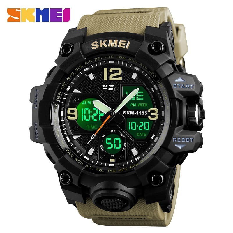 JAM TANGAN PRIA DUALTIME SKMEI 1155 ORIGINAL