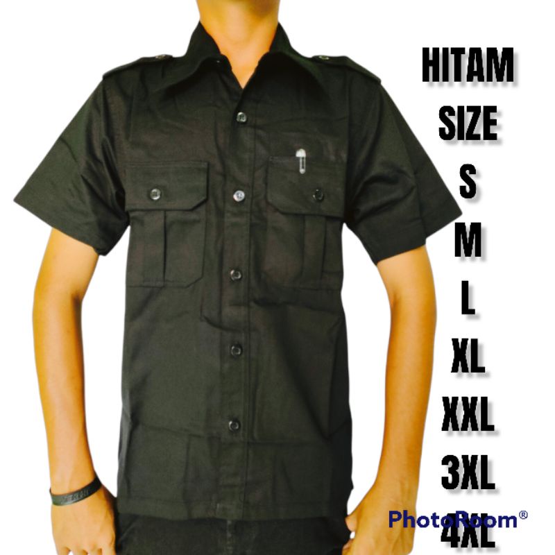 Baju pakaian dinas lapangan tangan pendek kemeja kerja kantor seragam karyawan/baju pakaian merah